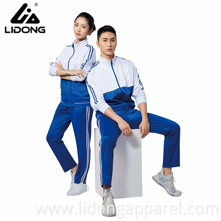 2021 China factory custom new tracksuits for men slim fit polyester tracksuit
